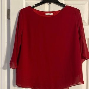 Grace Karin quarter sleeve blouse. Size xxl.red